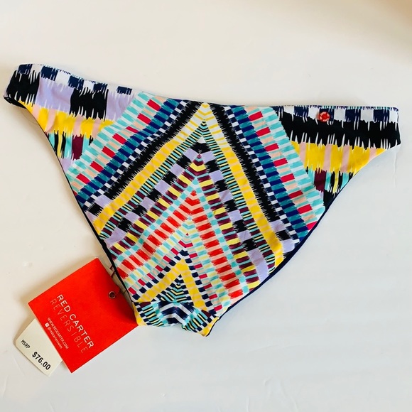 Red Carter | Reversible Patterned Bikini Bottoms NWT Size XS - Picture 5 of 7
